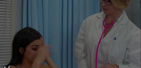  GIRLSWAY Hot Doctor Caught Young Babes Going At It in Exam Room